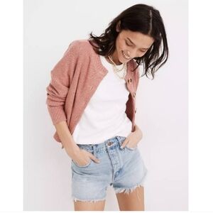 Madewell Relaxed Denim Shorts Size 25 Raw Edge Hem MC640